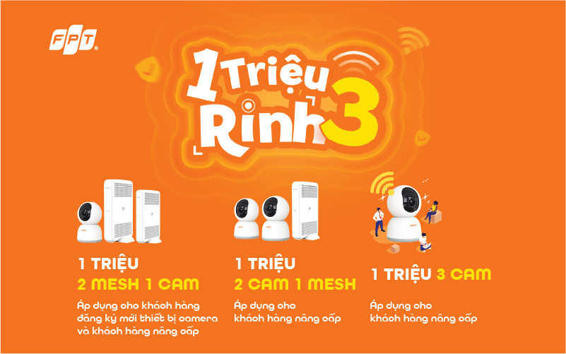 “1 triệu rinh 3” - Combo Camera & Mesh Wifi 6 siêu ưu đãi!