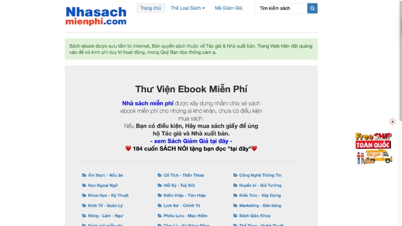 Nhà Sách Miễn Phí- đọc sách online