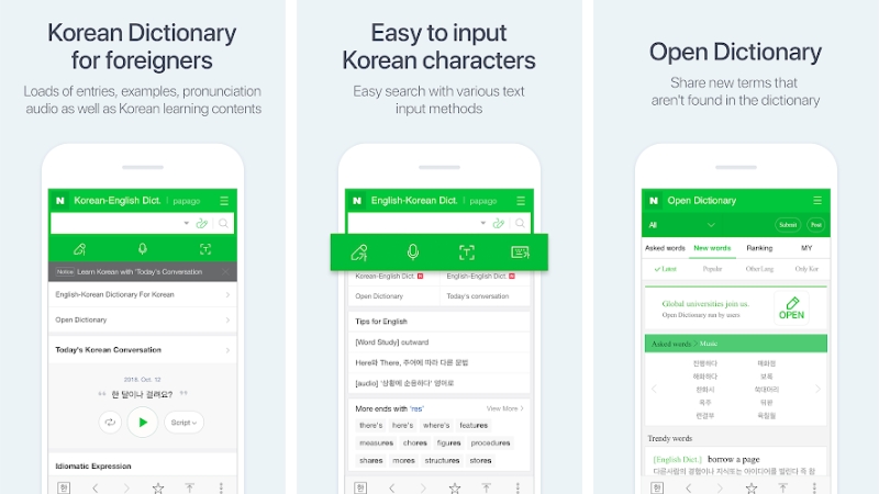 NAVER Dictionary: Từ điển tiếng Hàn toàn diện cho người học