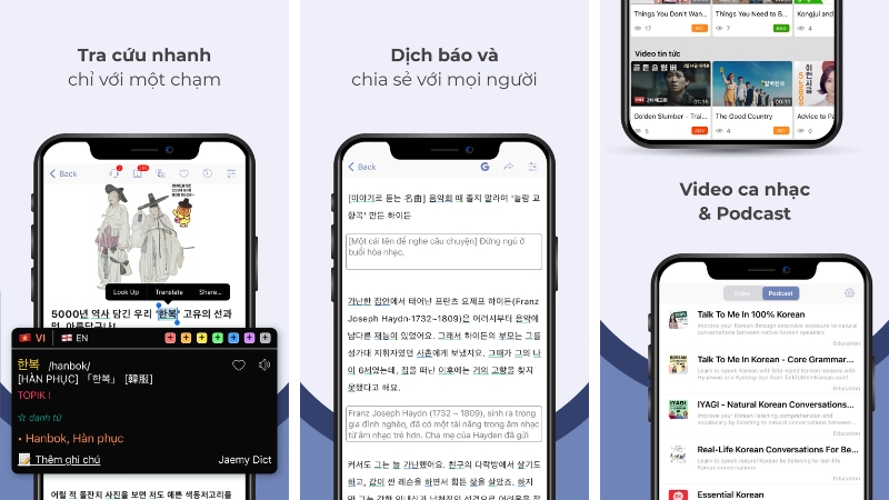 Easy Korean - Ứng dụng hỗ trợ từ vựng và ngữ pháp đơn giản
