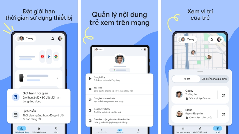 Google Family Link - Quản lý nội dung, thời gian sử dụng thiết bị, vị trí của con dễ dàng