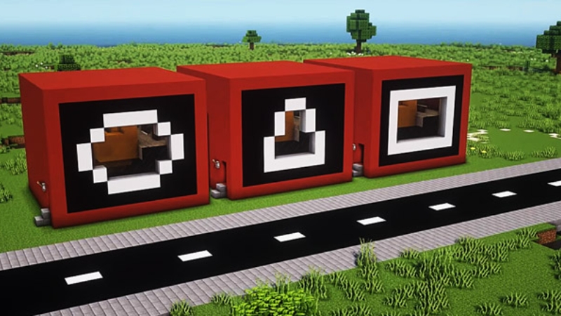 Mẫu nhà Minecraft phong cách Squid Game