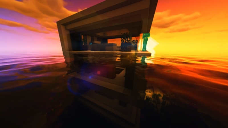 Ngôi nhà hiện đại dưới nước trong Minecraft
