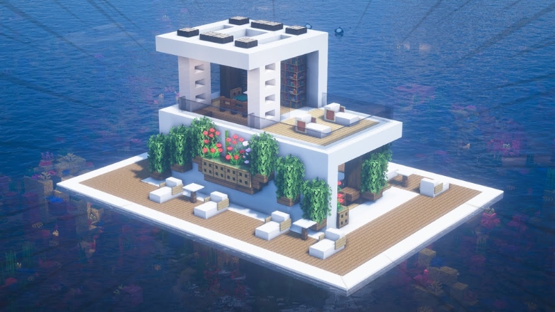 Nhà nhỏ nhắn bên sông trong Minecraft