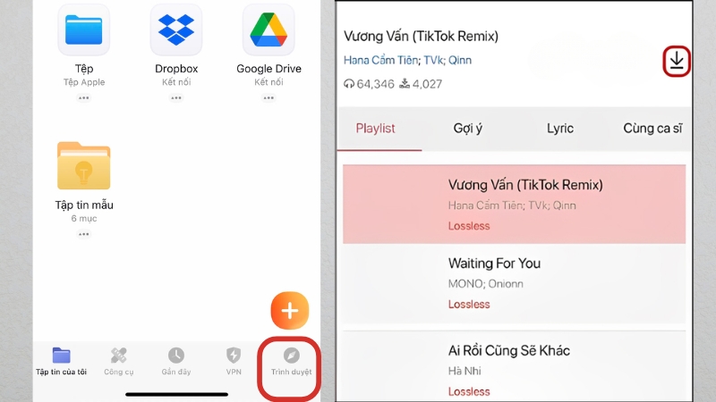 Tải bài hát từ Zing MP3