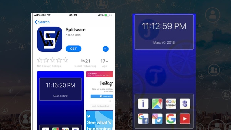 Tải và sử dụng Splitware để chia đôi màn hình iPhone