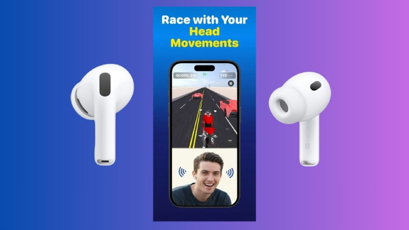 RidePods có cơ chế điều khiển xe đua bằng nghiêng đầu khi đeo AirPods độc đáo