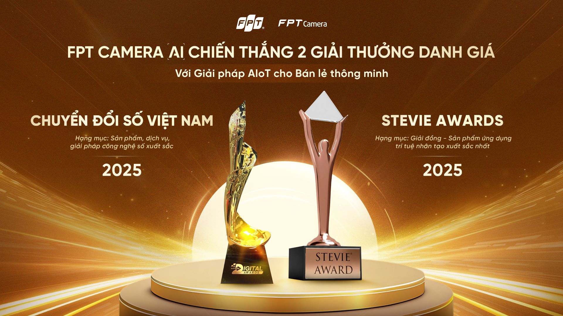 Giải pháp bán lẻ thông minh của FPT Camera AI được vinh danh tại Vietnam Digital Awards 2025 và  IBA Stevie Awards 2025