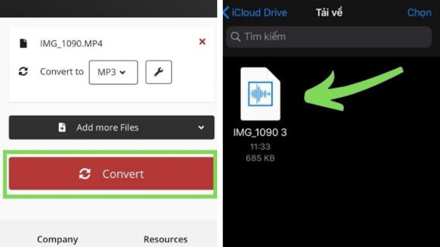 Dùng CloudConvert  chuyển đổi video TikTok sang định dạng MP3 nhanh và miễn phí