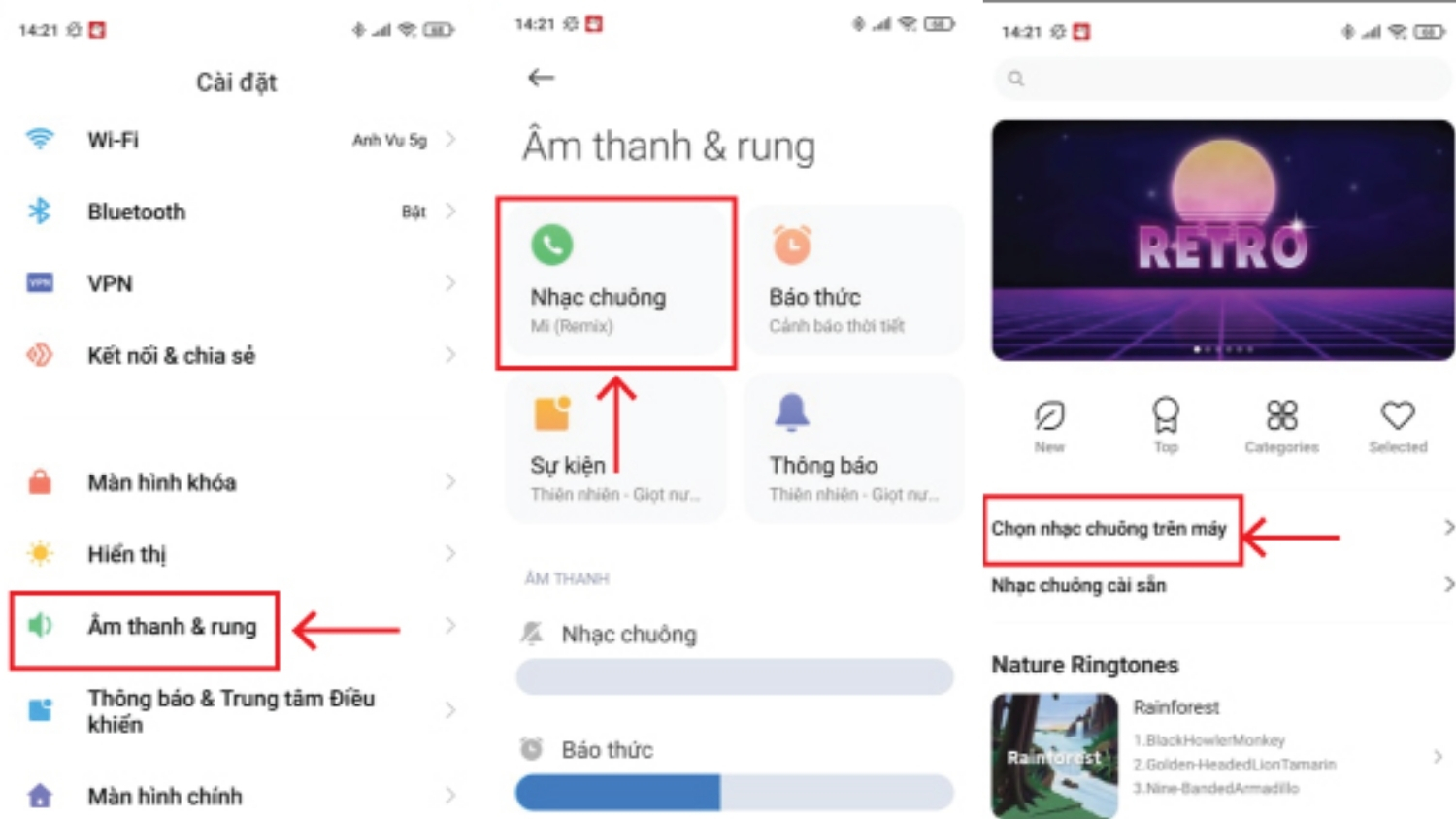 Vào phần