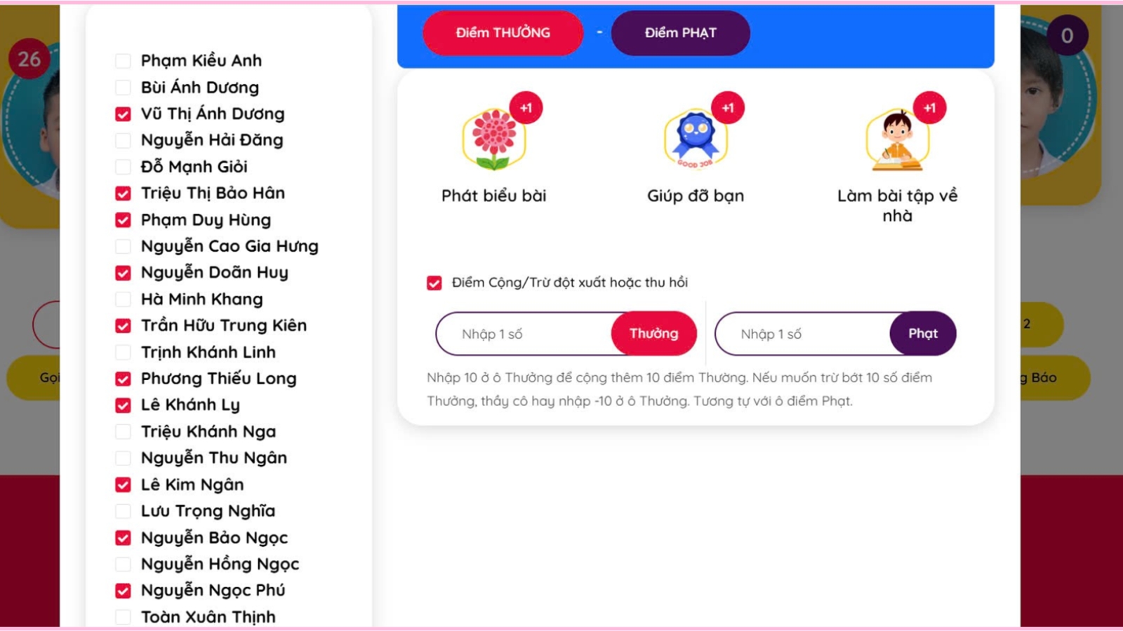 BeeClass: cộng điểm – trừ điểm một chạm, lớp học kỷ luật vui.