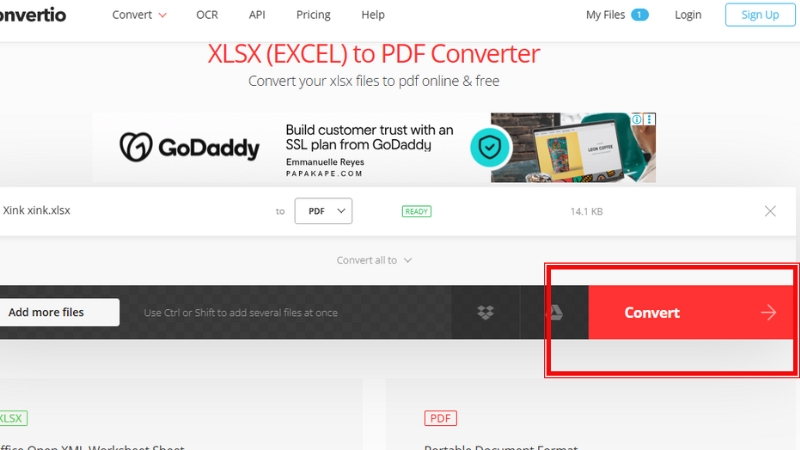 Chọn Convert để bắt đầu quy trình chuyển đổi