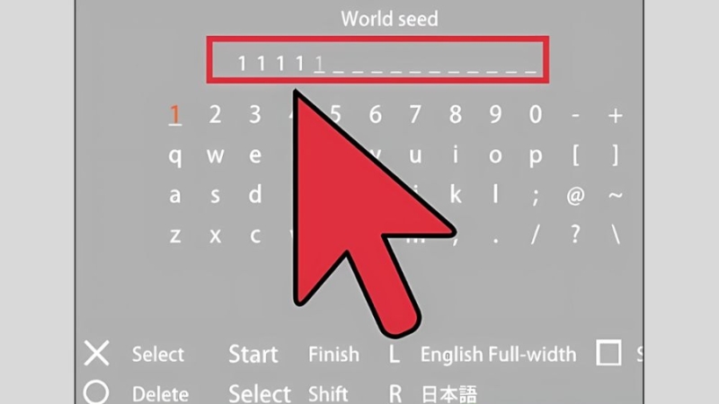 Nhập seed map mong muốn
