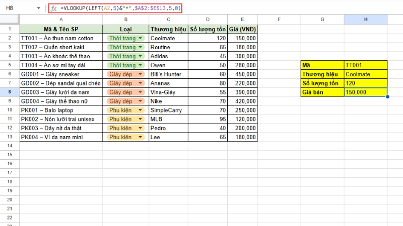Cách dùng hàm VLOOKUP trong Excel dễ hiểu, chi tiết từng bước