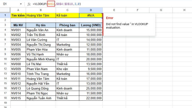 Cách dùng hàm VLOOKUP trong Excel dễ hiểu, chi tiết từng bước