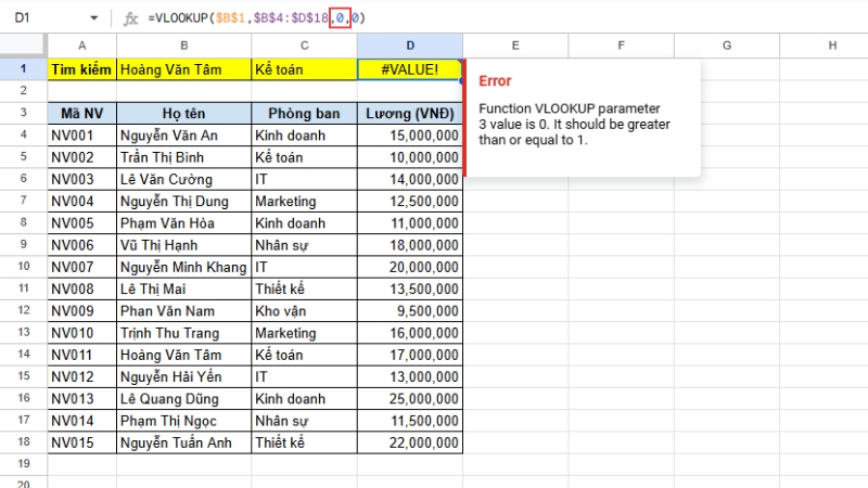 Cách dùng hàm VLOOKUP trong Excel dễ hiểu, chi tiết từng bước