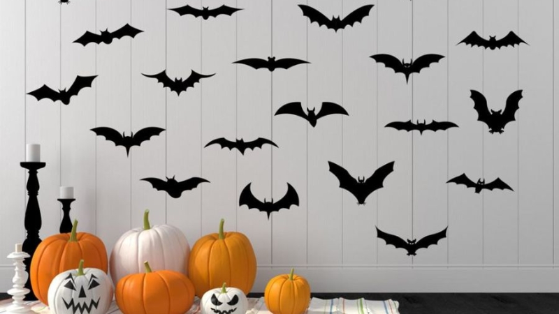 Trang trí Halloween bằng hình dơi