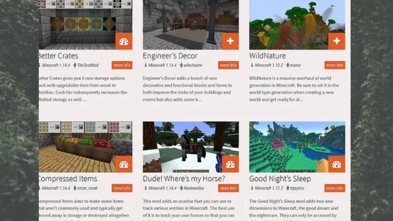 Tải bản mod Minecraft bạn muốn