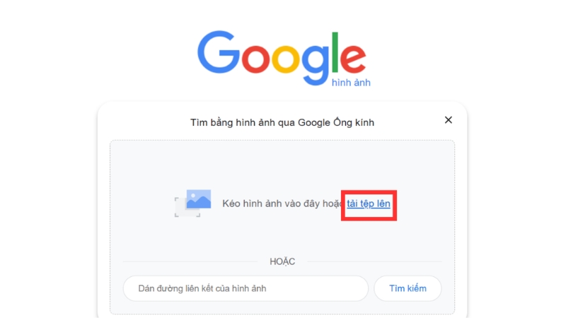 Chọn tải tệp lên