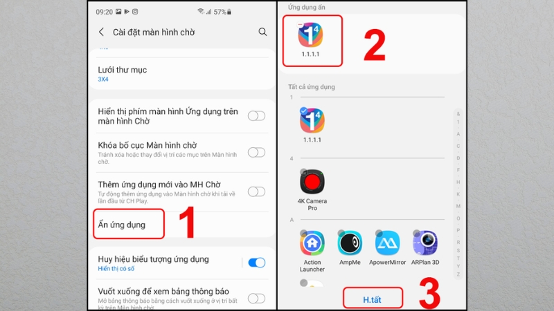 Bỏ ẩn ứng dụng trên Samsung