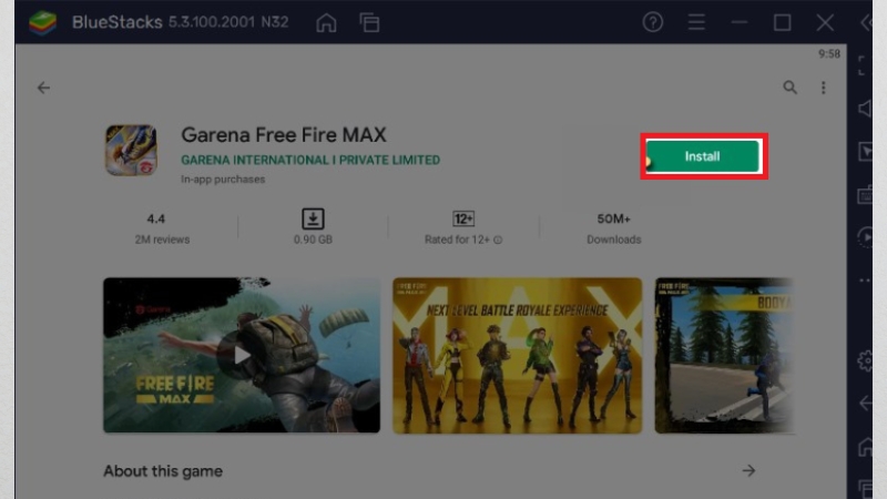 Nhấn cài đặt để tải xuống