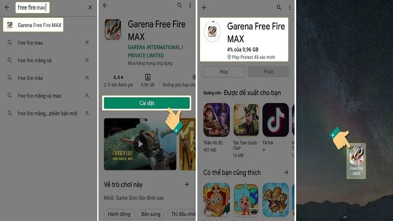 Cách tải Free Fire MAX trên điện thoại Android