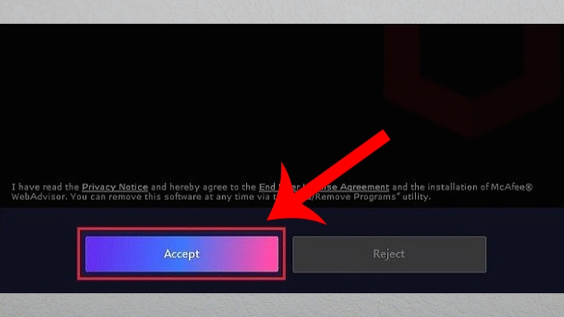 Chọn Accept để tiếp tục