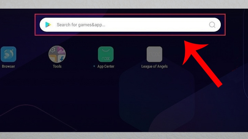 Truy cập vào ô tìm kiếm