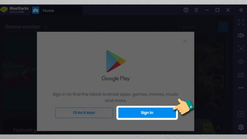 Đăng nhập vào CH Play