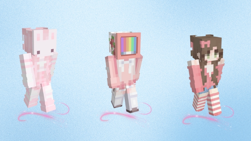 Skin Minecraft nữ màu hồng cực xinh 2