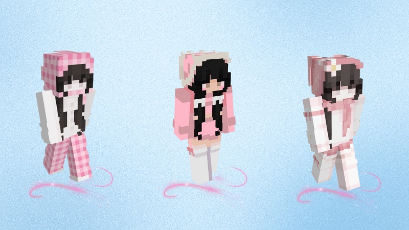 Skin Minecraft nữ màu hồng cực xinh 3