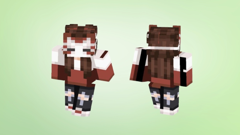 Skin Minecraft mặt nạ cáo