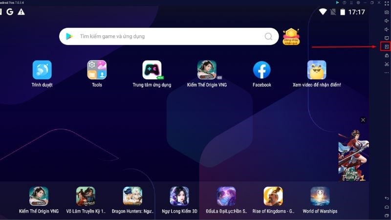 Giao diện khi bấm vào tệp APK