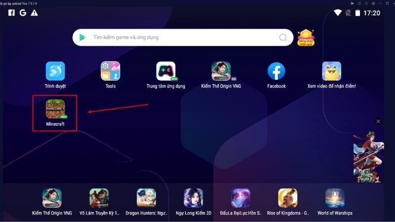 Minecraft cài đặt thành công