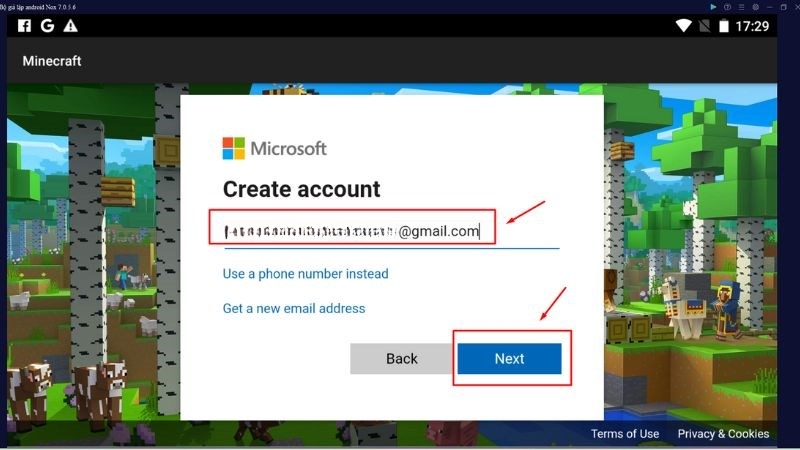 Nhập email cá nhân