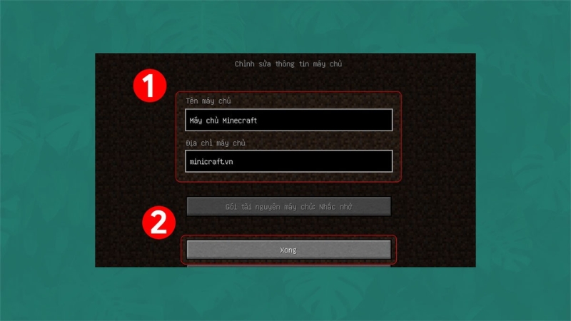 Nhấn xong để trải nghiệm Minecraft PE
