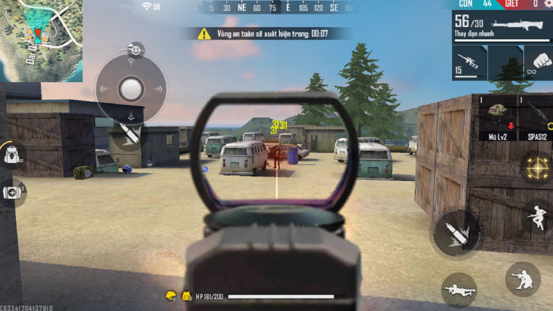 Độ nhạy FF phù hợp với chế độ chiến đấu từ xa