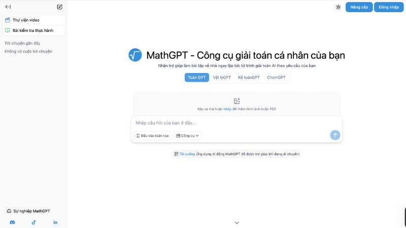 MathGPT: trợ lý giải toán AI – nhập ảnh/ PDF, hướng dẫn từng bước