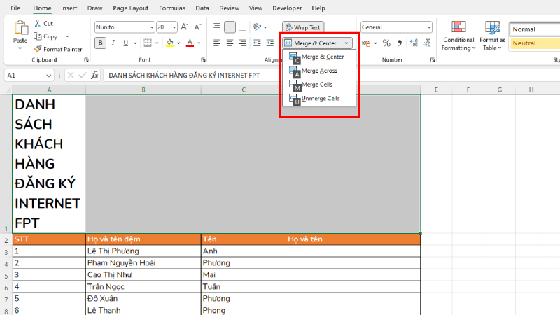 Chọn cách Merge phù hợp với mong muốn