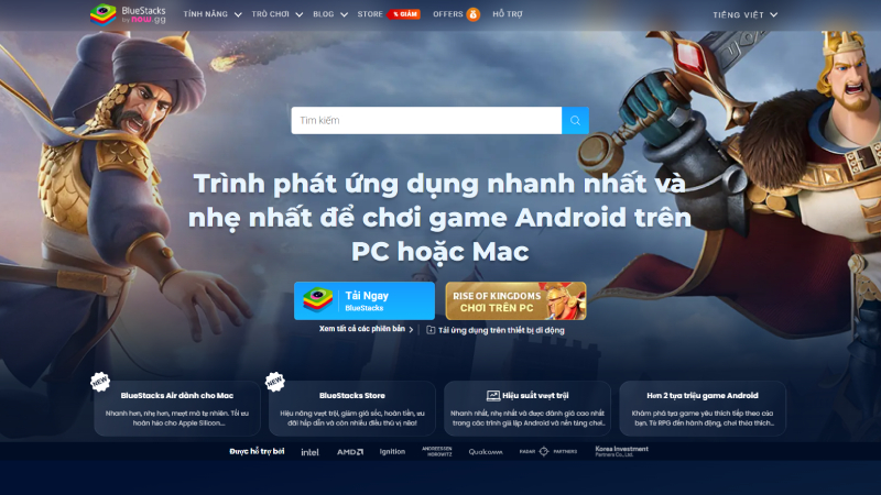 Cài đặt trình giả lập Bluestacks