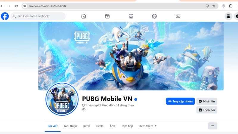 Fanpage của PUBG Mobile