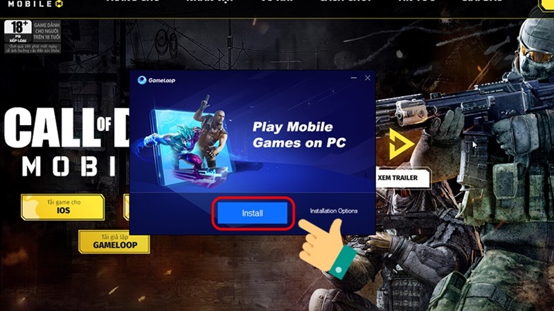 Cài đặt giả lập