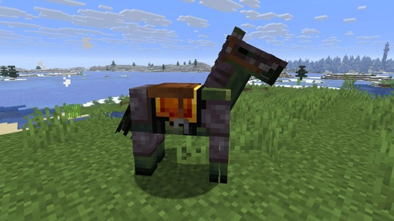 Bộ giáp Netherite cho ngựa, giúp giảm sát thương và tăng vẻ đẹp dũng mãnh