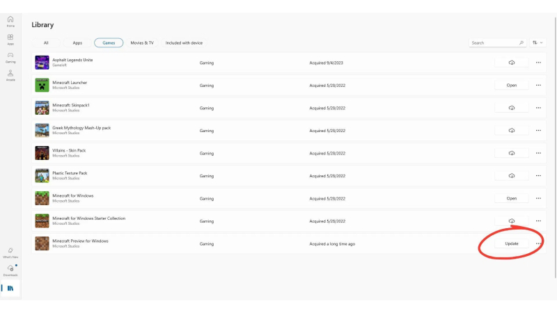 Cập nhật bản beta Minecraft Bedrock 1.21.130.27 từ Microsoft Store cho máy tính