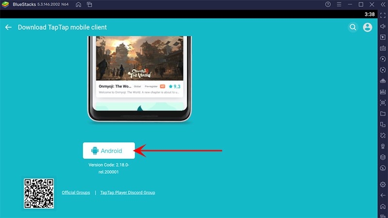 Chọn Android để tải TapTap
