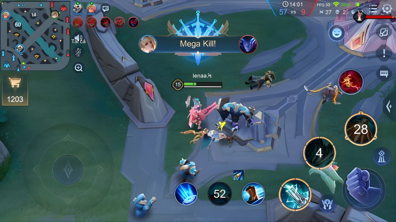 Một khoảnh khắc combat lẻ, một Mega Kill đáng nhớ!