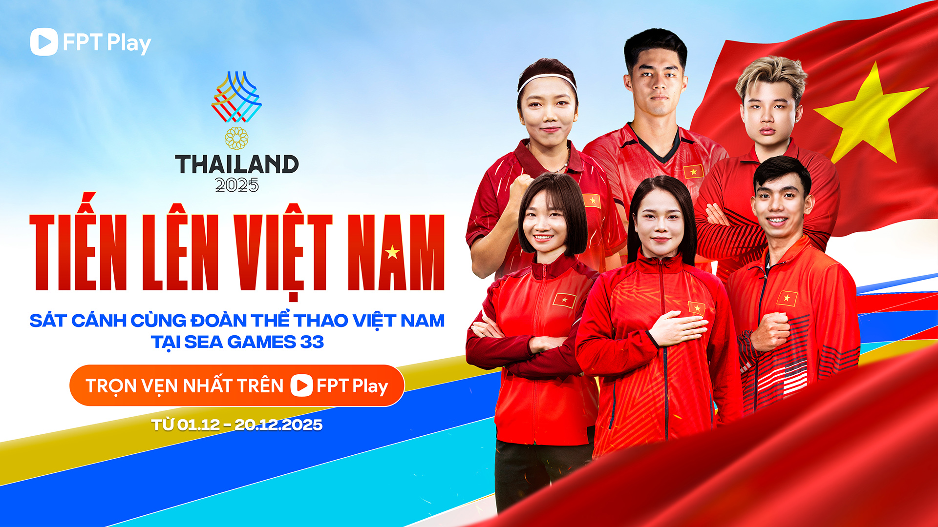 FPT Play phát sóng SEA Games Thailand 2025
