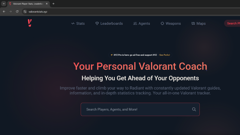 Valorant Tracker trong tầm tay bạn khi trải nghiệm tại ValorantStats.xyz