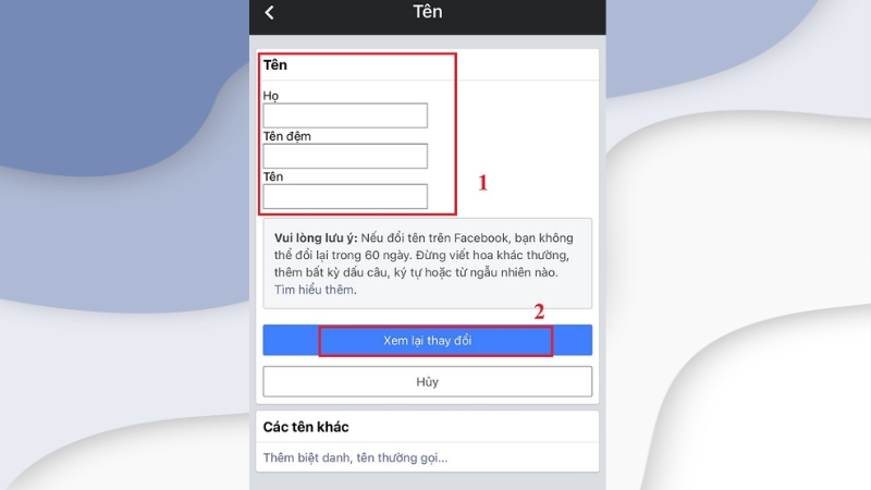 Thực hiện đổi tên