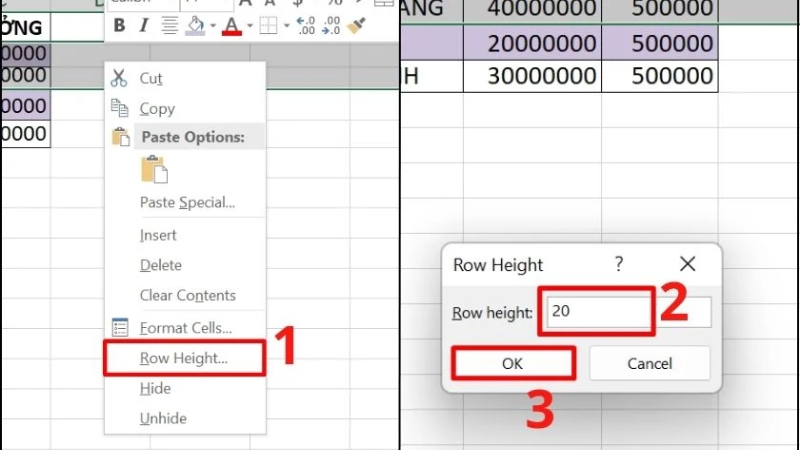 Cách giãn dòng trong Excel